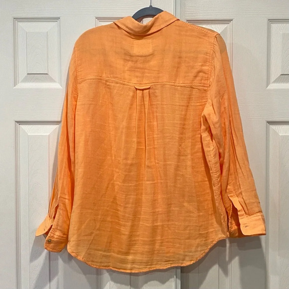 Rails Ellis Button Down Shirt In Papaya - Picture 4 of 6